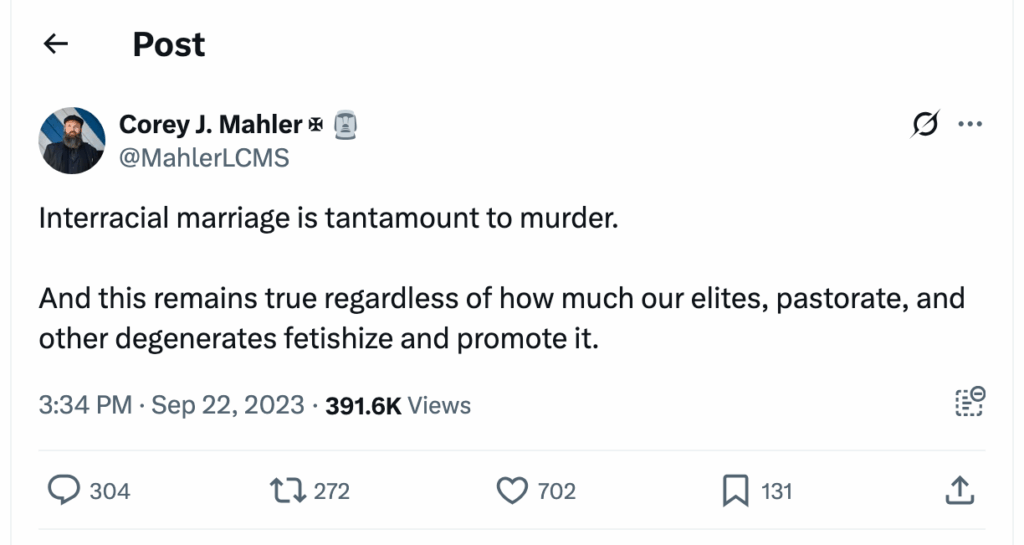 Post [144] by Corey J. Mahler ✠ on 09/22/2023