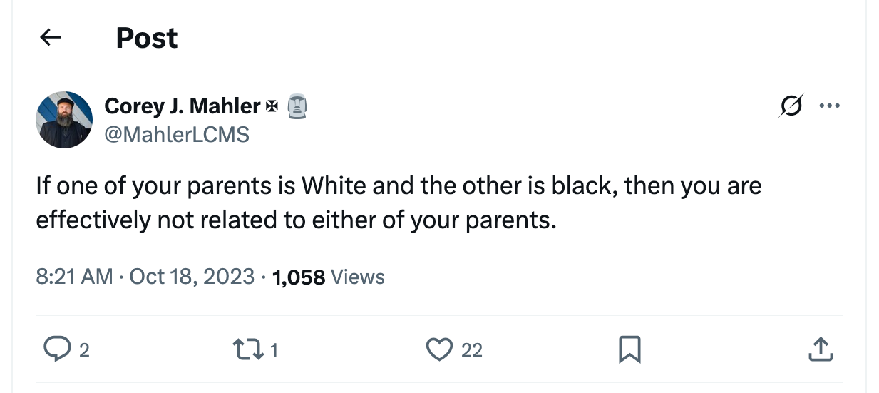 Post [149] by Corey J. Mahler ✠ on 10/18/2023