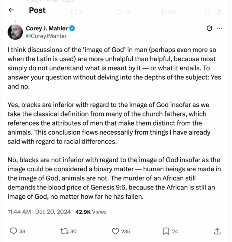 Post [11] by Corey J. Mahler on 12/18/2024