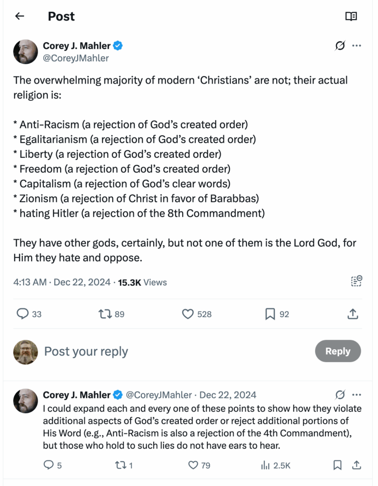 Post [13] by Corey J. Mahler on 12/22/2024