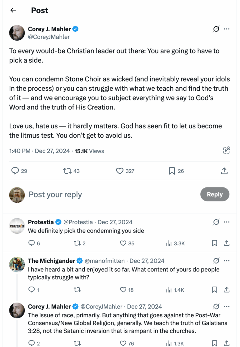 Post [20] by Corey J. Mahler on 12/27/2024