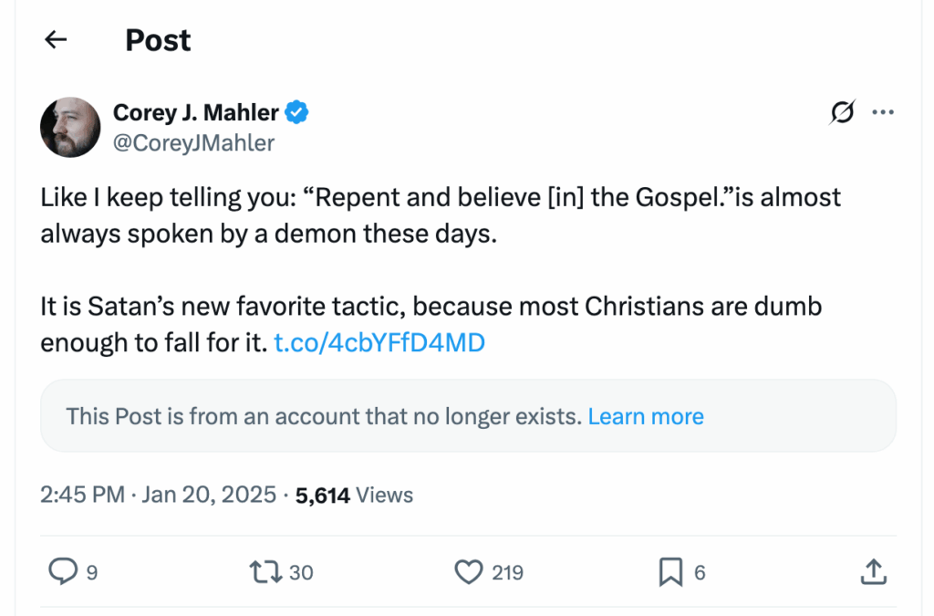 Post [24] by Corey J. Mahler on 01/20/2025