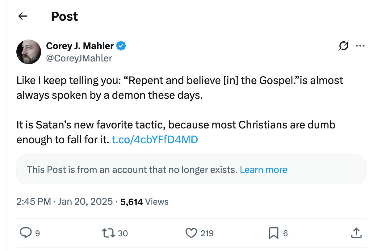 Post [24] by Corey J. Mahler on 01/20/2025