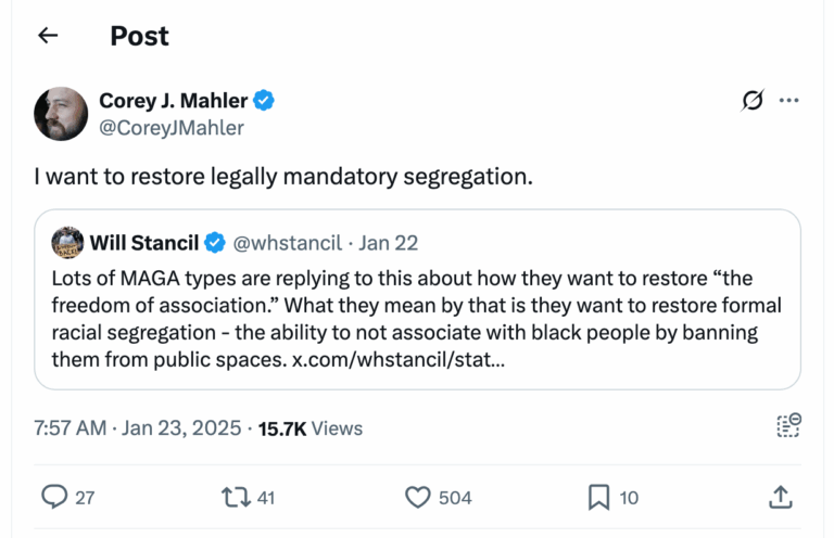 Post [25] by Corey J. Mahler on 01/23/2025