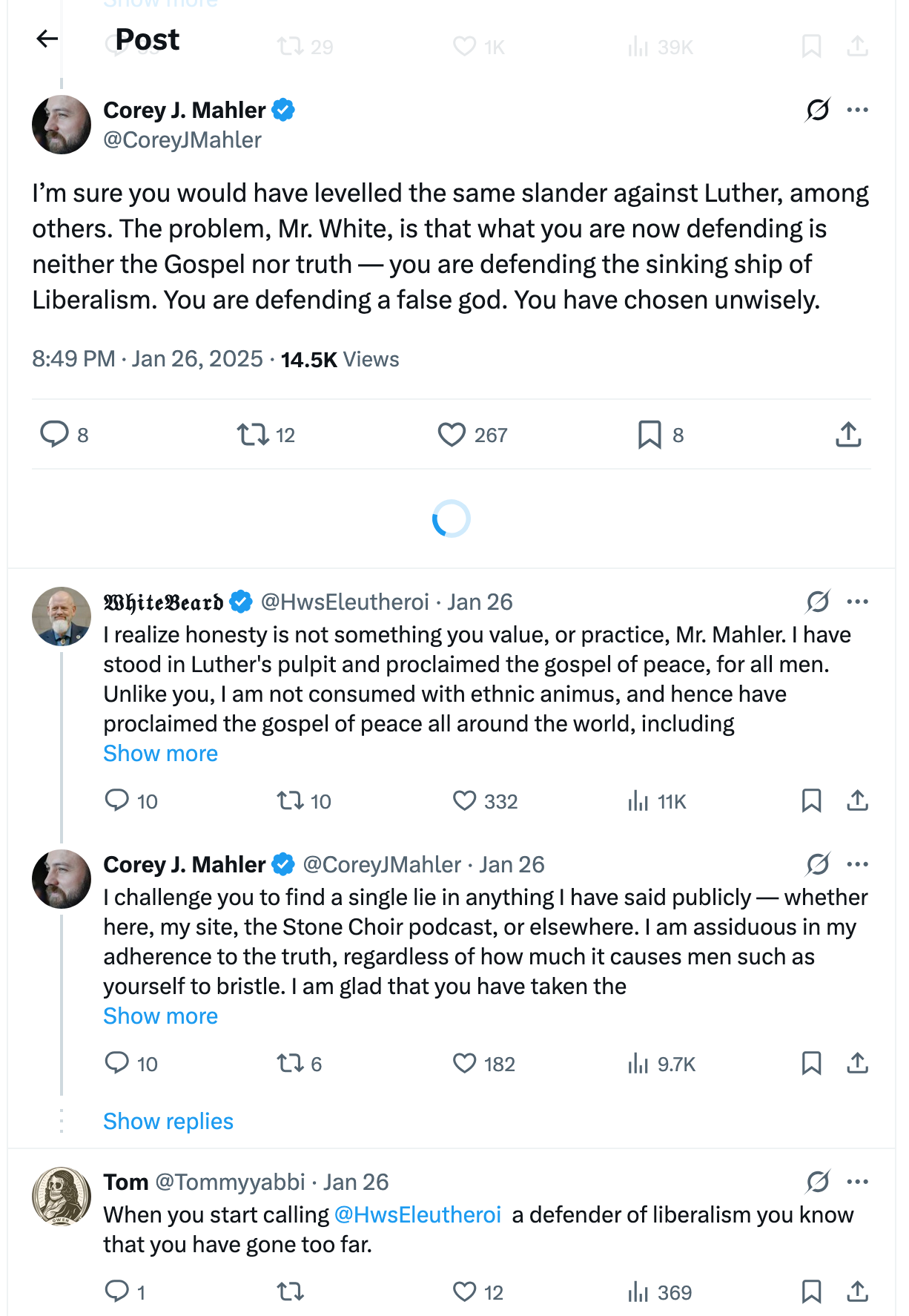 Post [28] by Corey J. Mahler on 01/27/2025