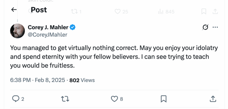 Post [40] by Corey J. Mahler on 02/06/2025