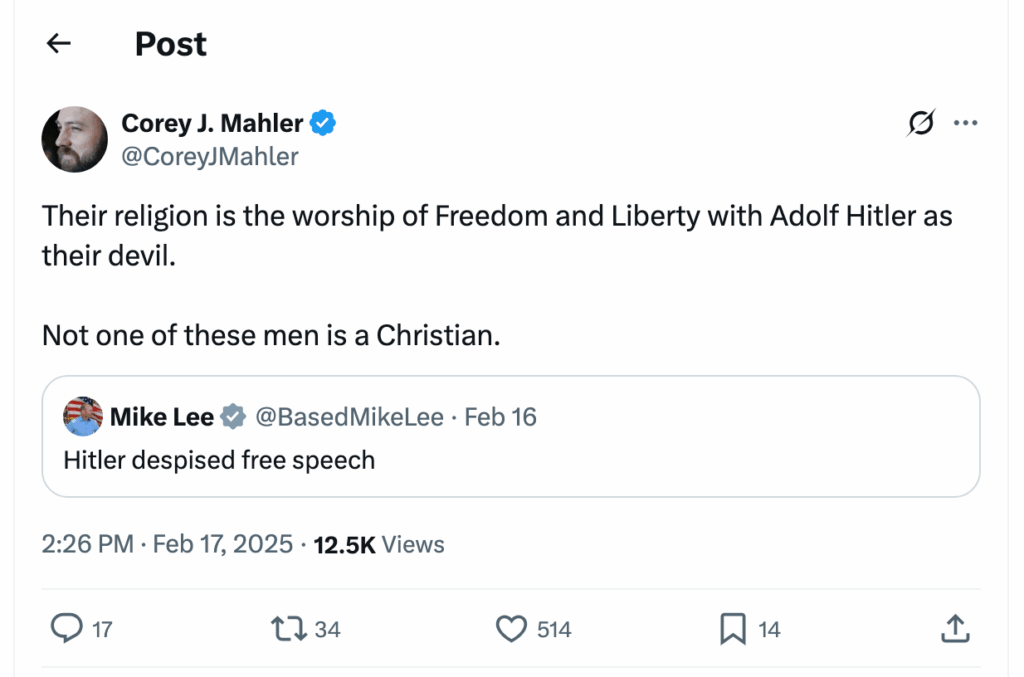 Post [43] by Corey J. Mahler on 02/17/2025