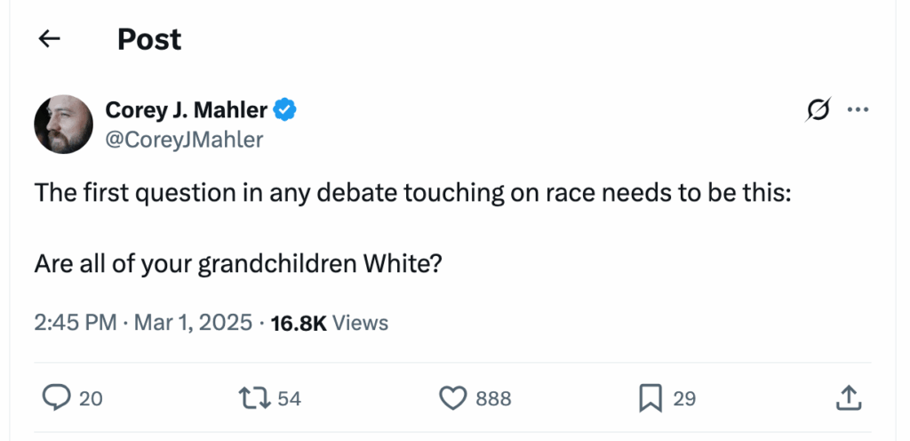 Post [47] by Corey J. Mahler on 03/01/2025