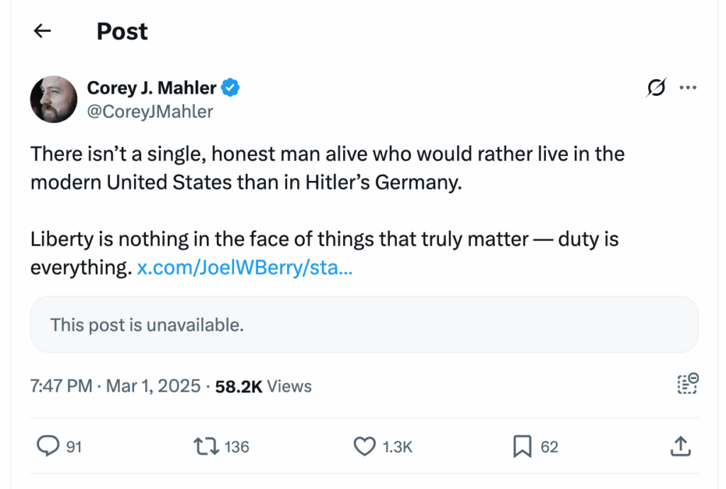 Post [48] by Corey J. Mahler on 03/02/2025