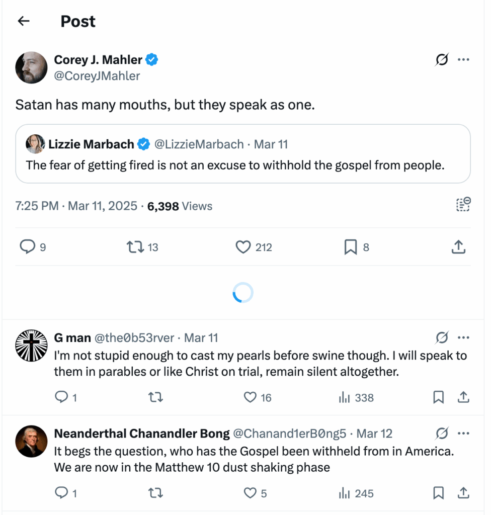 Post [52] by Corey J. Mahler on 03/11/2025