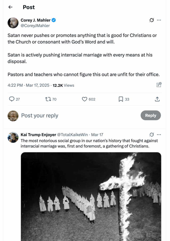 Post [60] by Corey J. Mahler on 03/17/2025