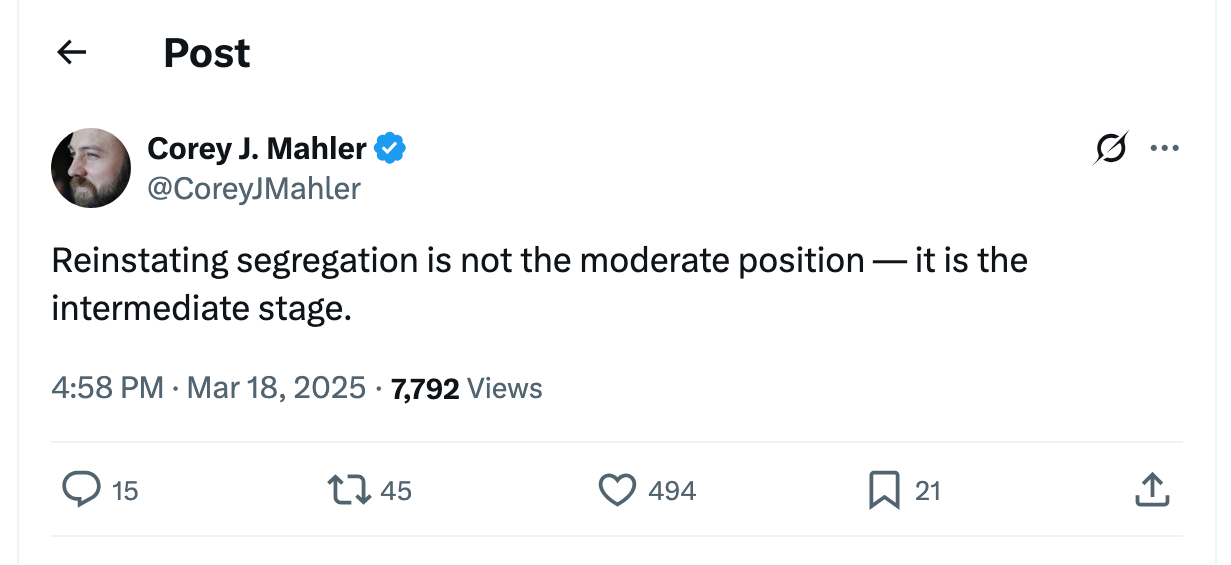 Post [62] by Corey J. Mahler on 03/18/2025