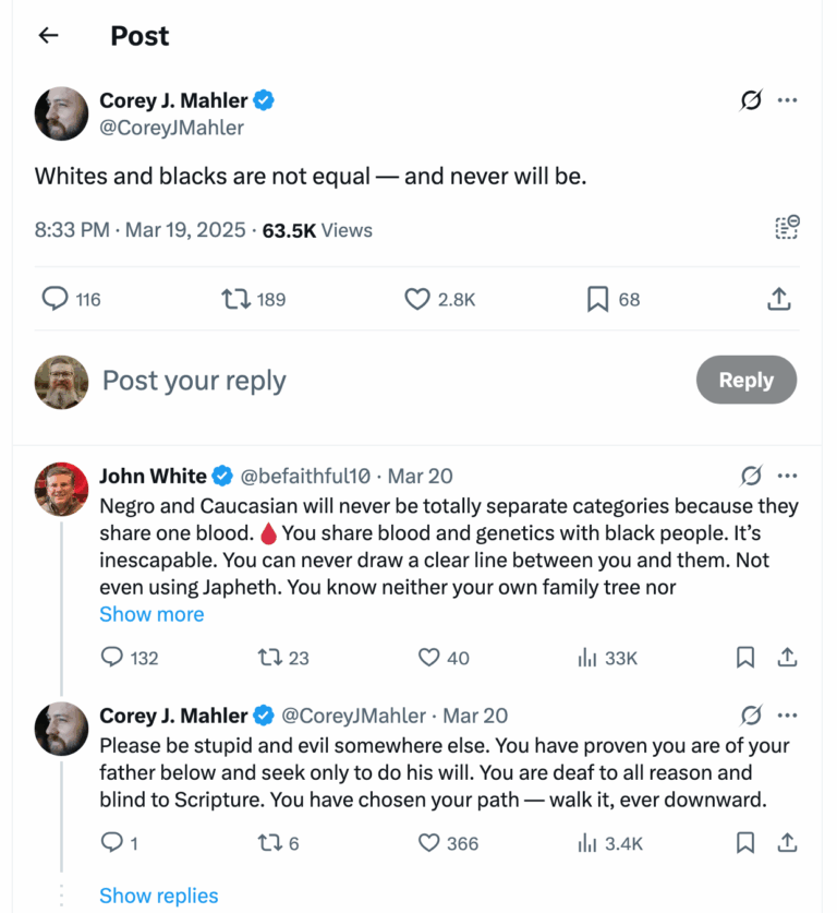 Post [64] by Corey J. Mahler on 03/20/2025