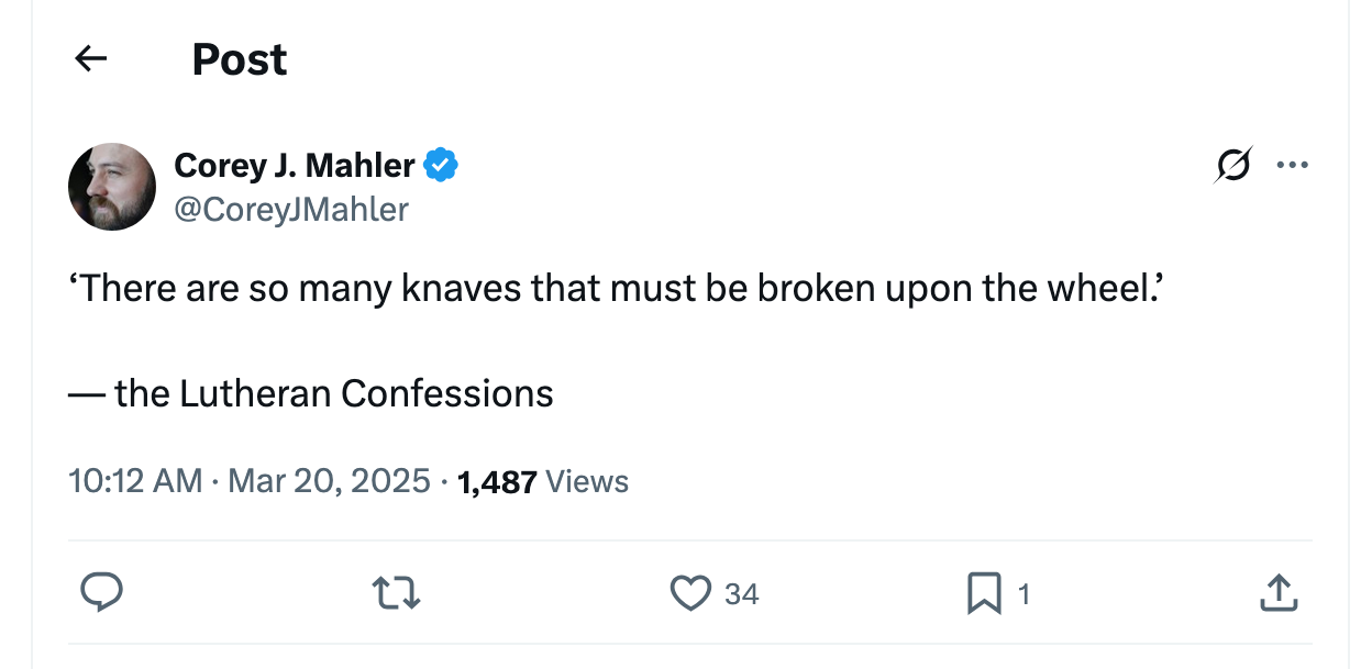 Post [67] by Corey J. Mahler on 03/20/2025