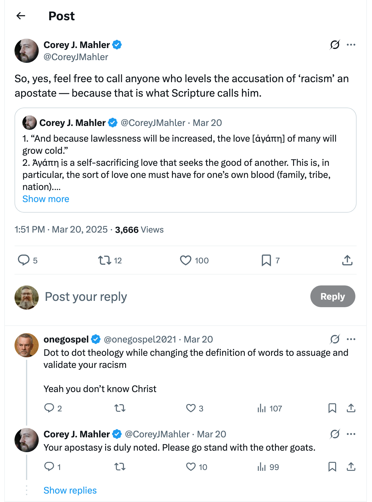 Post [68] by Corey J. Mahler on 03/20/2025