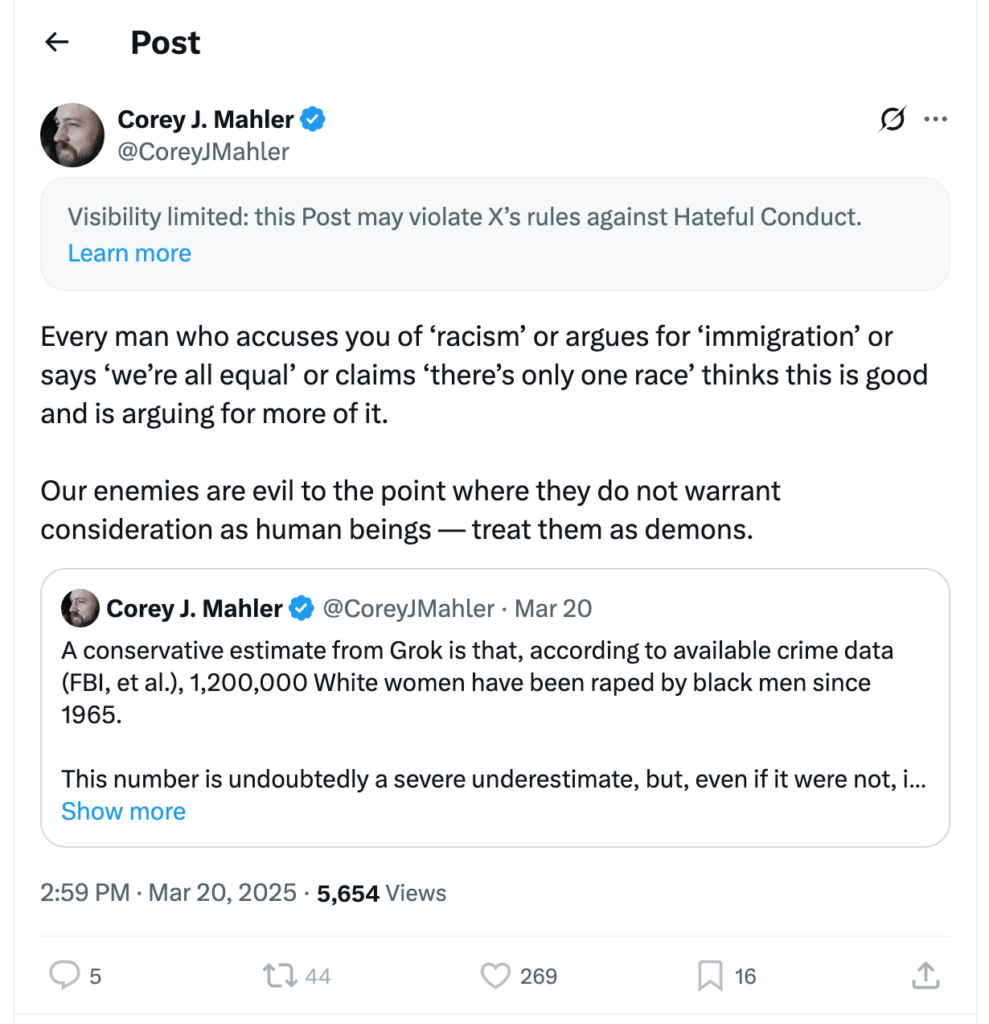 Post [69] by Corey J. Mahler on 03/20/2025