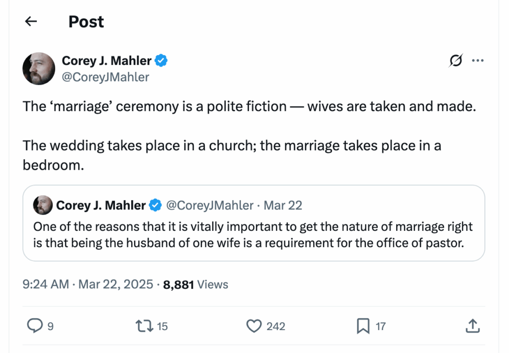 Post [73] by Corey J. Mahler on 03/22/2025