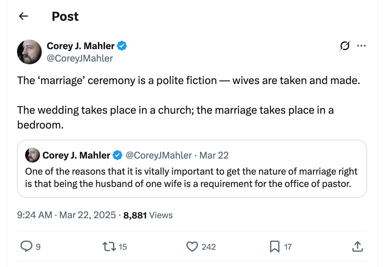 Post [73] by Corey J. Mahler on 03/22/2025