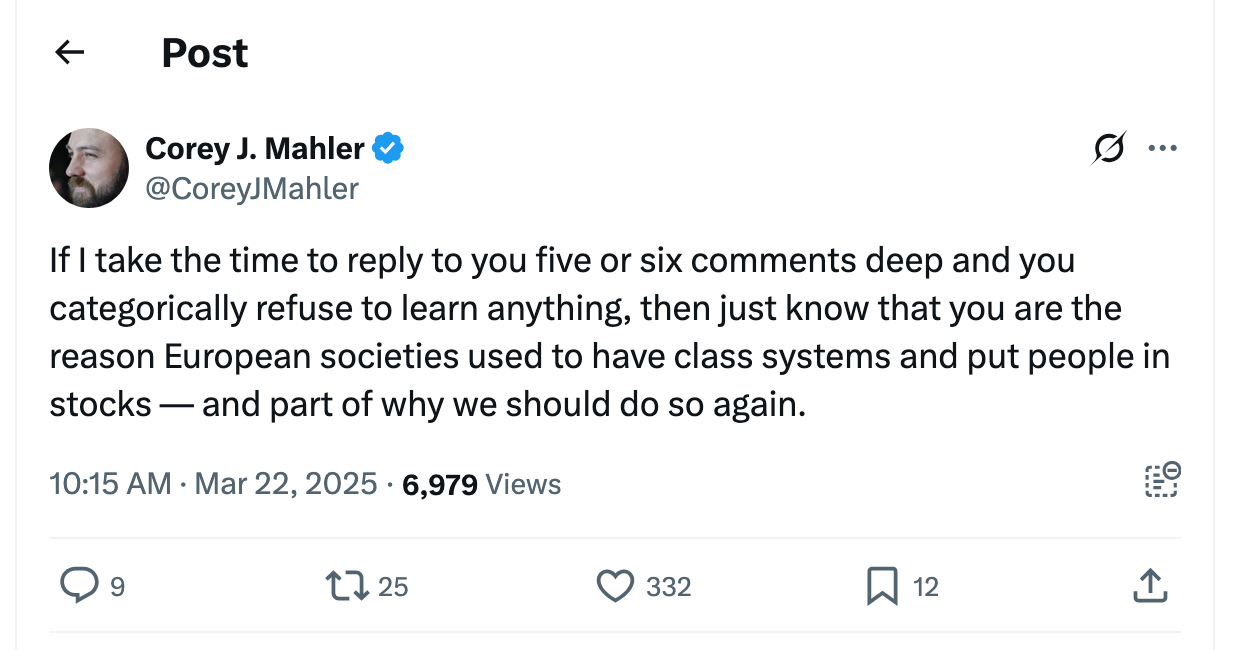 Post [74] by Corey J. Mahler on 03/22/2025