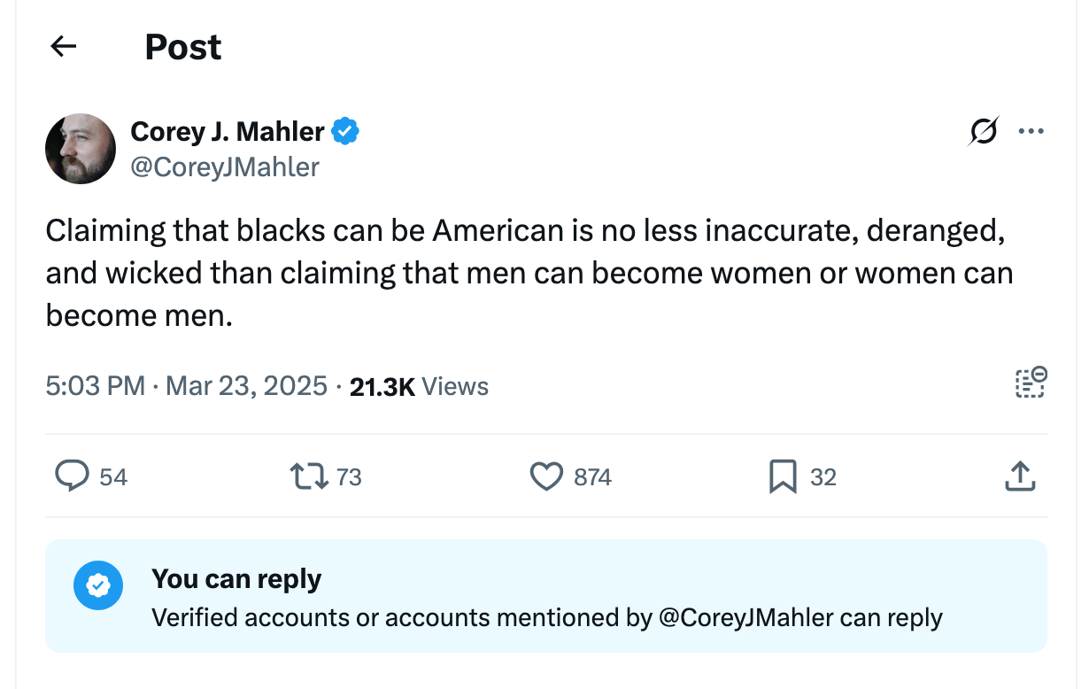 Post [79] by Corey J. Mahler on 03/23/2025