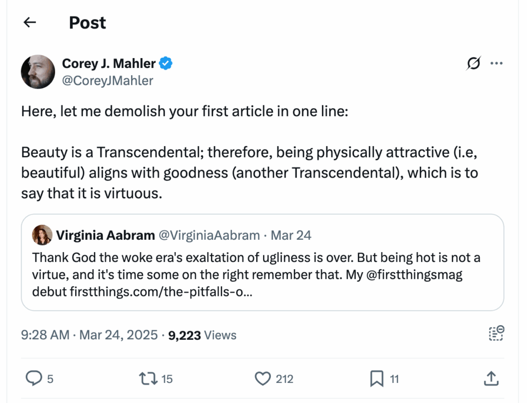 Post [82] by Corey J. Mahler on 03/24/2025