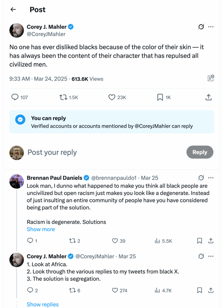 Post [83] by Corey J. Mahler on 03/24/2025