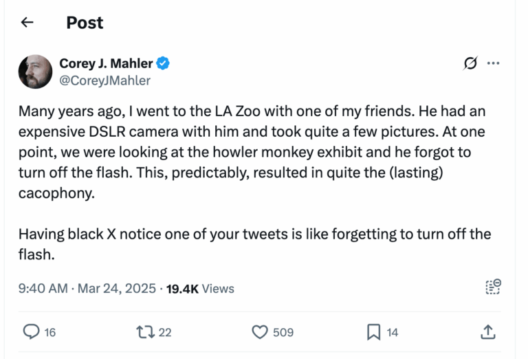 Post [84] by Corey J. Mahler on 03/24/2025