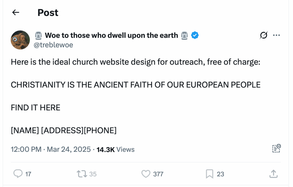 Post [156] by Woe to those who dwell upon the earth on 03/24/2025