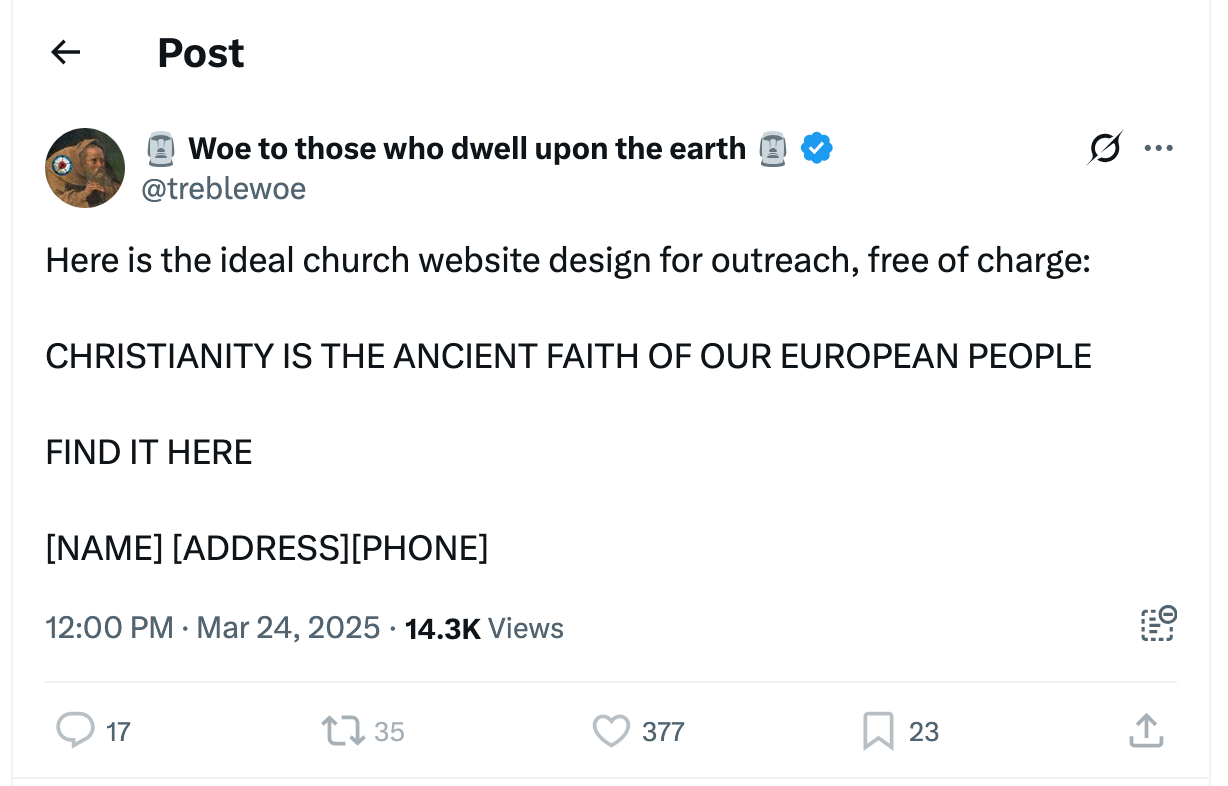 Post [156] by Woe to those who dwell upon the earth on 03/24/2025