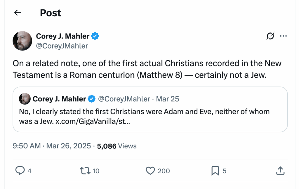 Post [87] by Corey J. Mahler on 03/25/2025