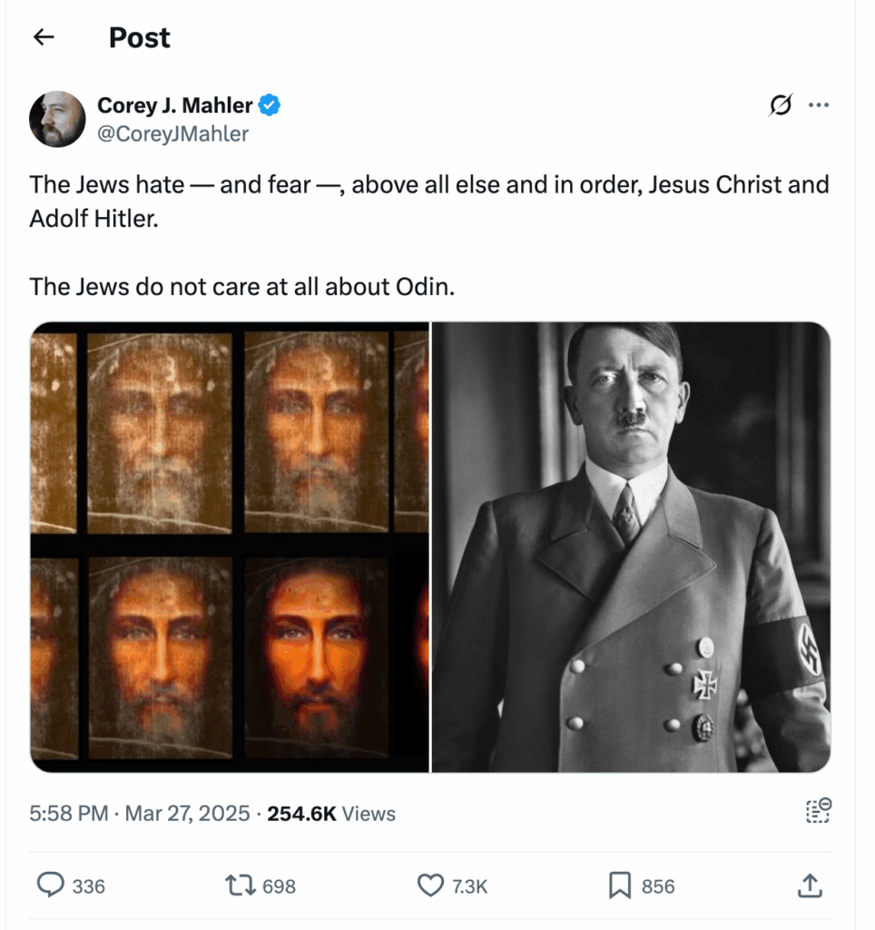 Post [90] by Corey J. Mahler on 03/27/2025