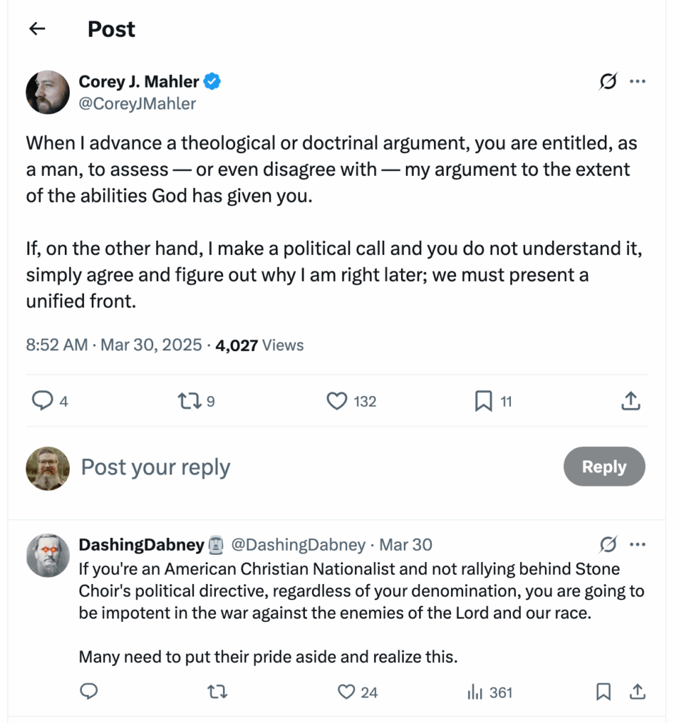 Post [96] by Corey J. Mahler on 03/30/2025