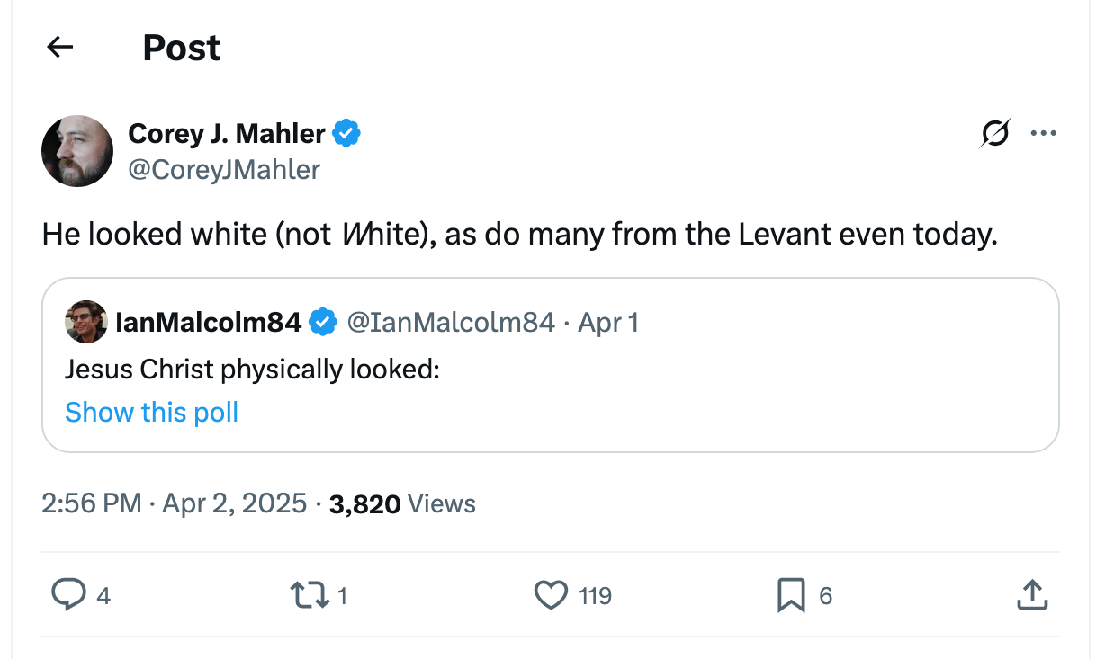 Post [100] by Corey J. Mahler on 04/01/2025