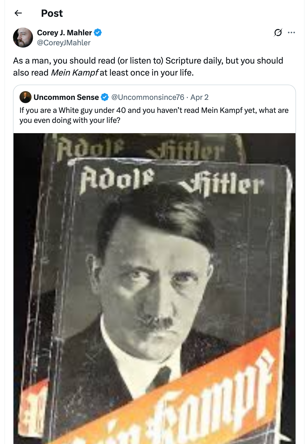 Post [101] by Corey J. Mahler on 04/02/2025