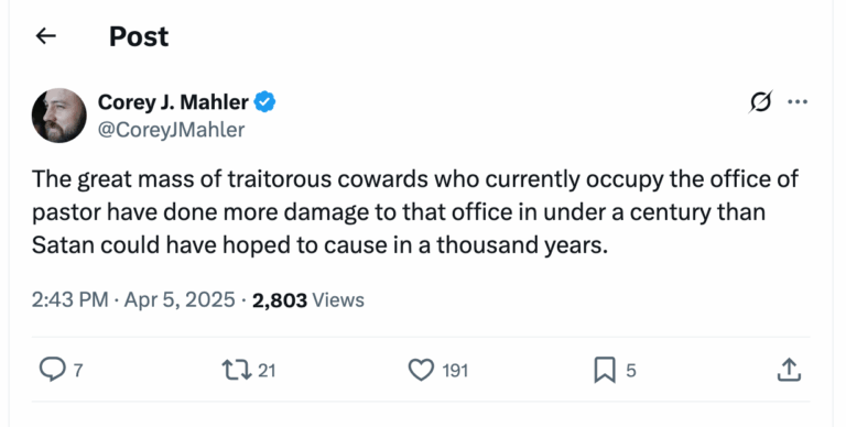 Post [107] by Corey J. Mahler on 04/05/2025