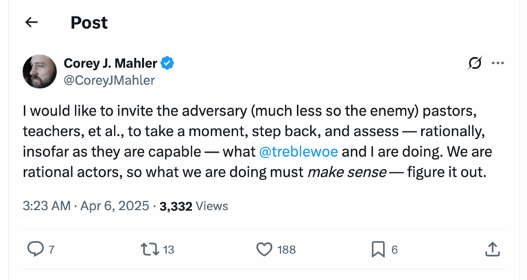 Post [109] by Corey J. Mahler on 04/06/2025