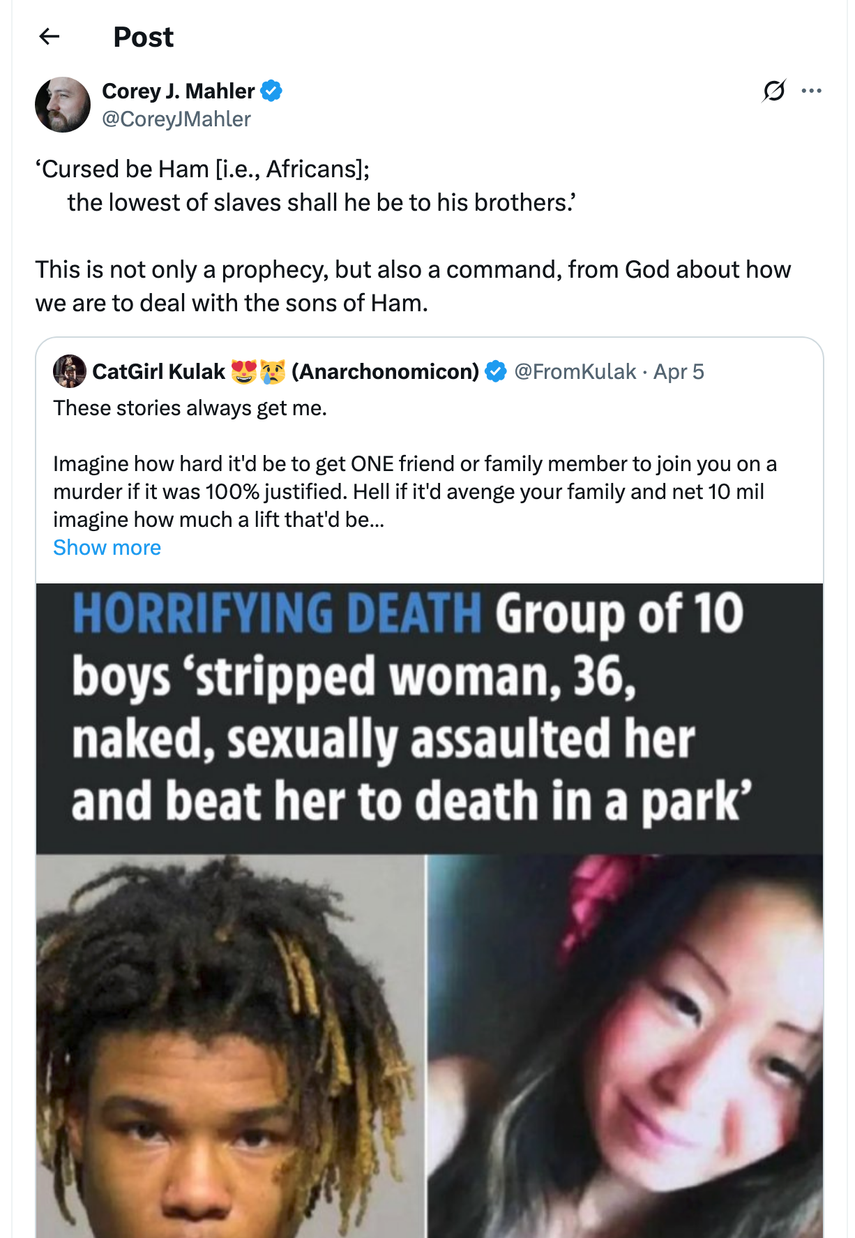 Post [111] by Corey J. Mahler on 04/05/2025