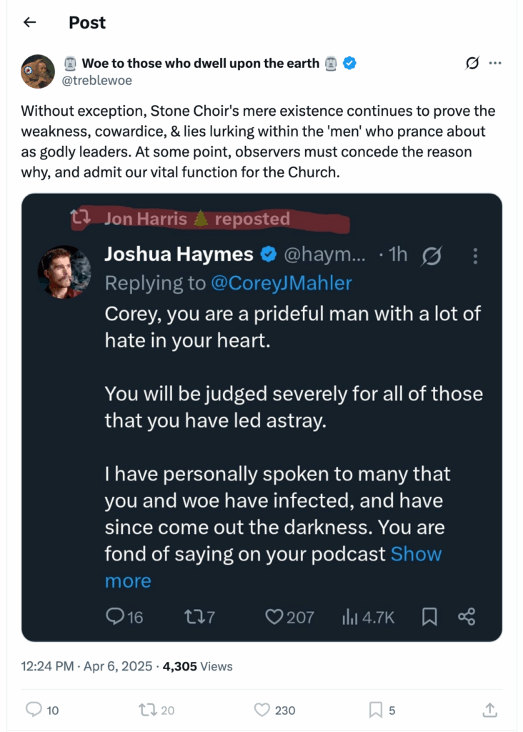 Post [158] by Woe to those who dwell upon the earth on 04/06/2025