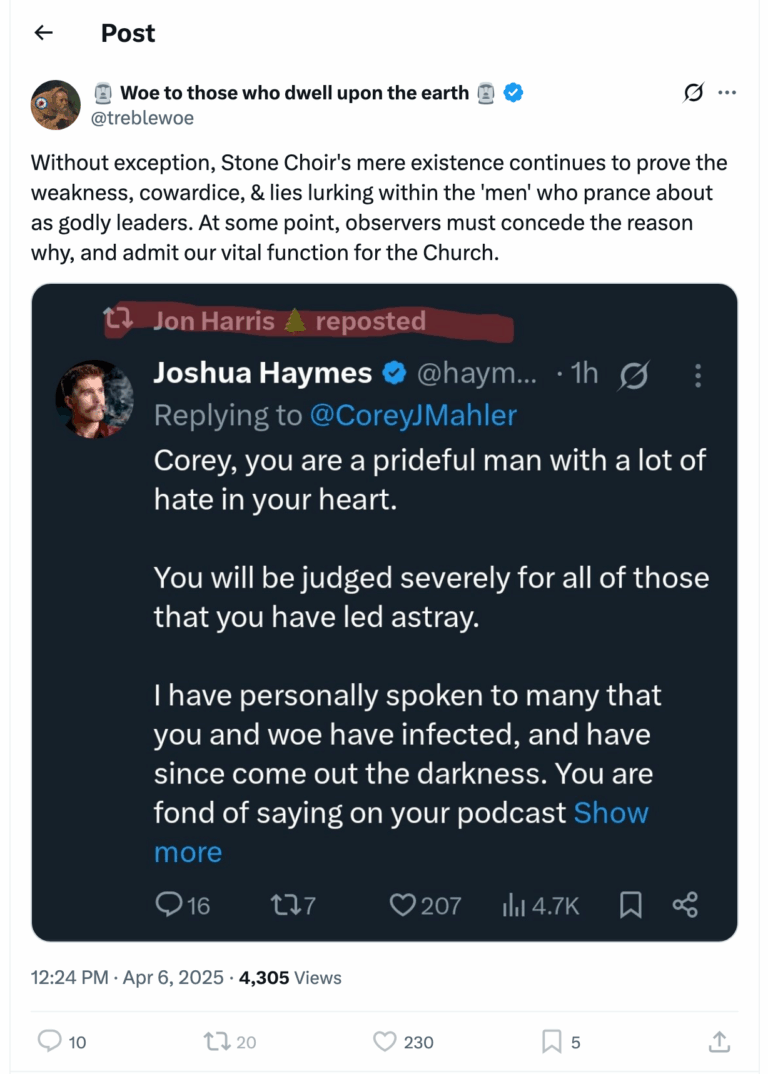 Post [158] by Woe to those who dwell upon the earth on 04/06/2025