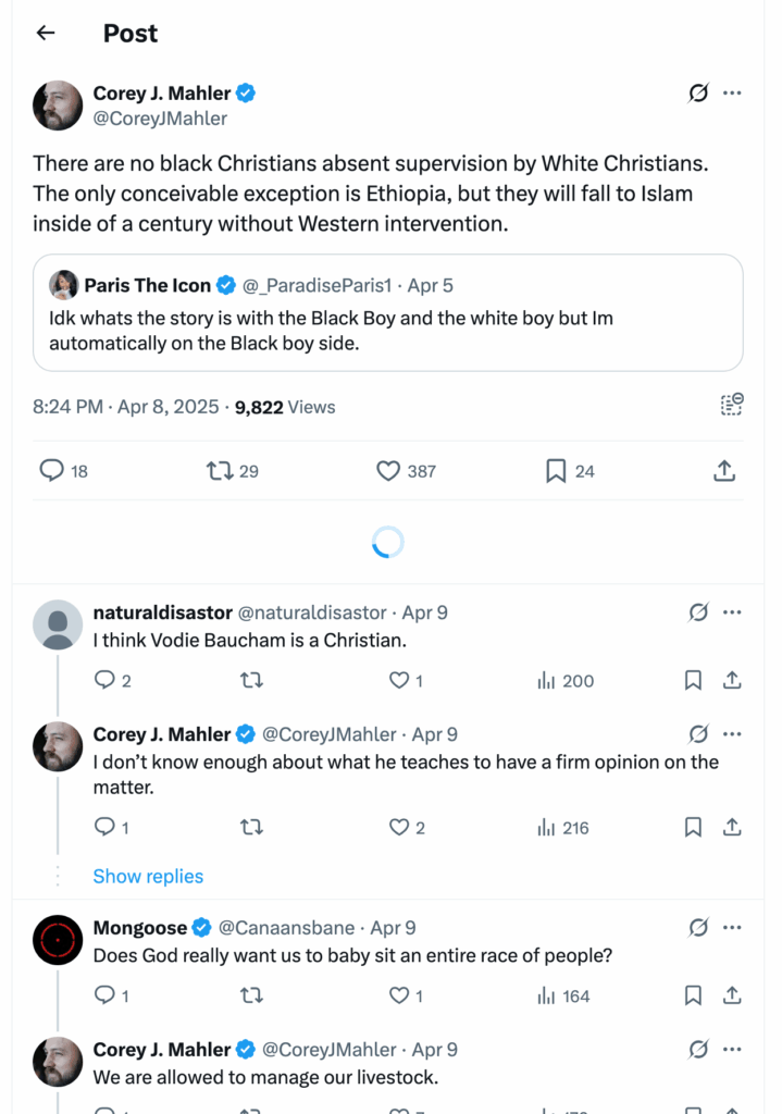 Post [121] by Corey J. Mahler on 04/05/2025