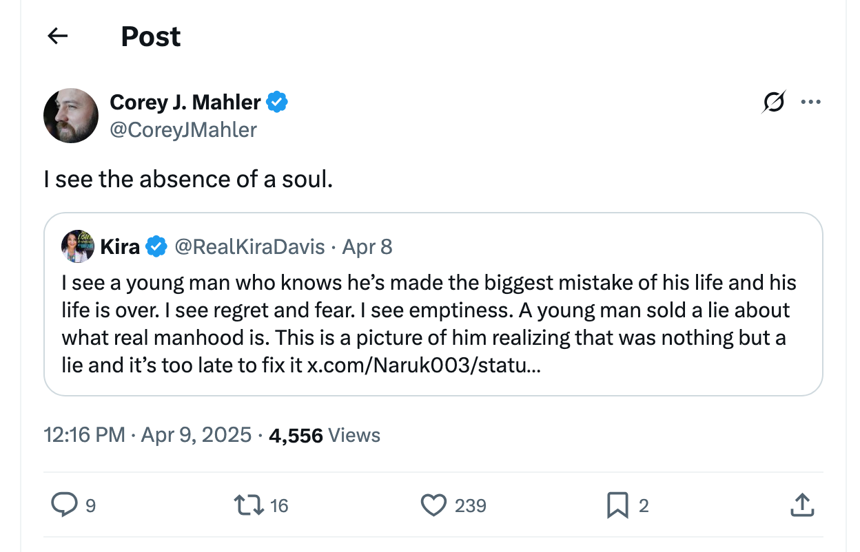 Post [124] by Corey J. Mahler on 04/08/2025