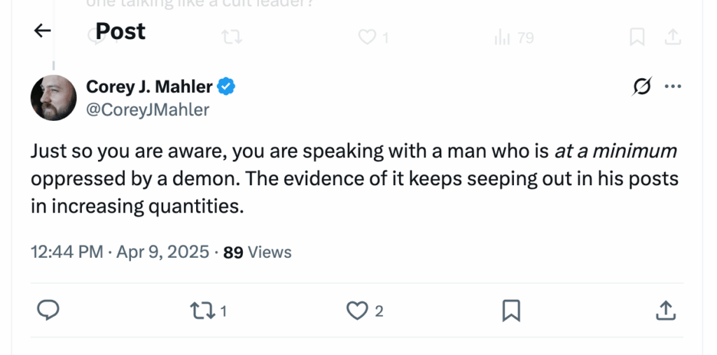 Post [125] by Joshua Haymes on 04/09/2025