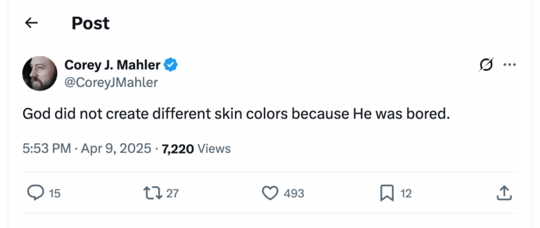 Post [126] by Corey J. Mahler on 04/09/2025