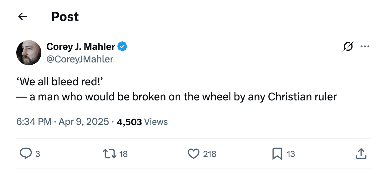 Post [127] by Corey J. Mahler on 04/09/2025