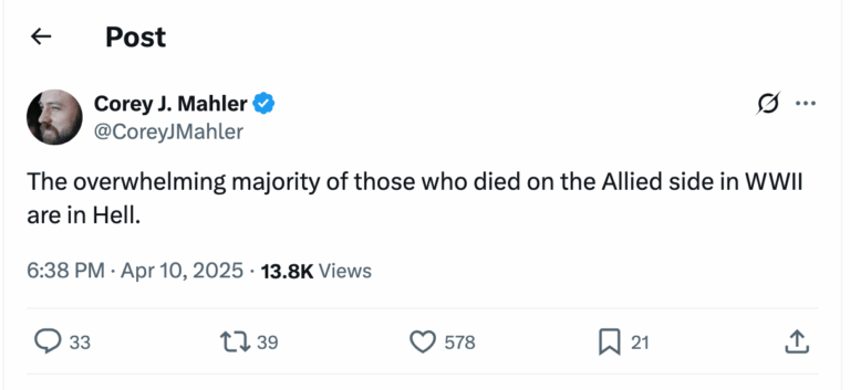 Post [128] by Corey J. Mahler on 04/10/2025