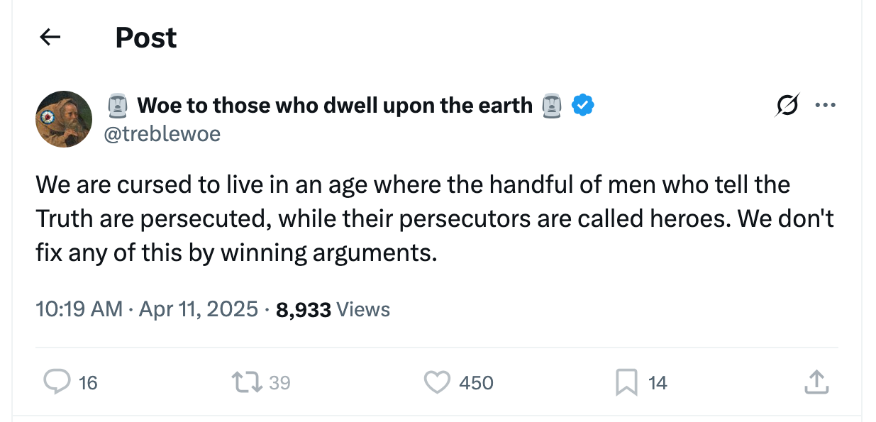 Post [159] by Woe to those who dwell upon the earth on 04/11/2025