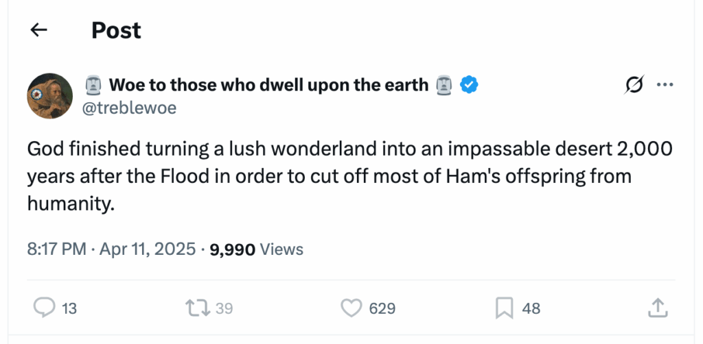 Post [161] by Woe to those who dwell upon the earth on 04/12/2025