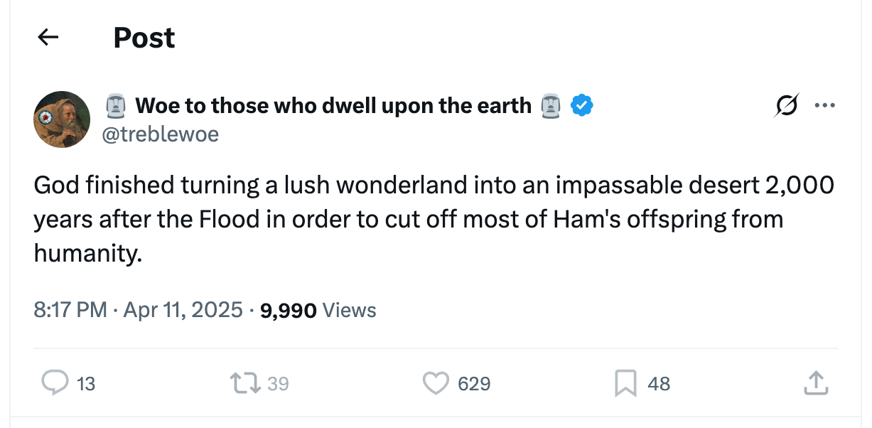 Post [161] by Woe to those who dwell upon the earth on 04/12/2025