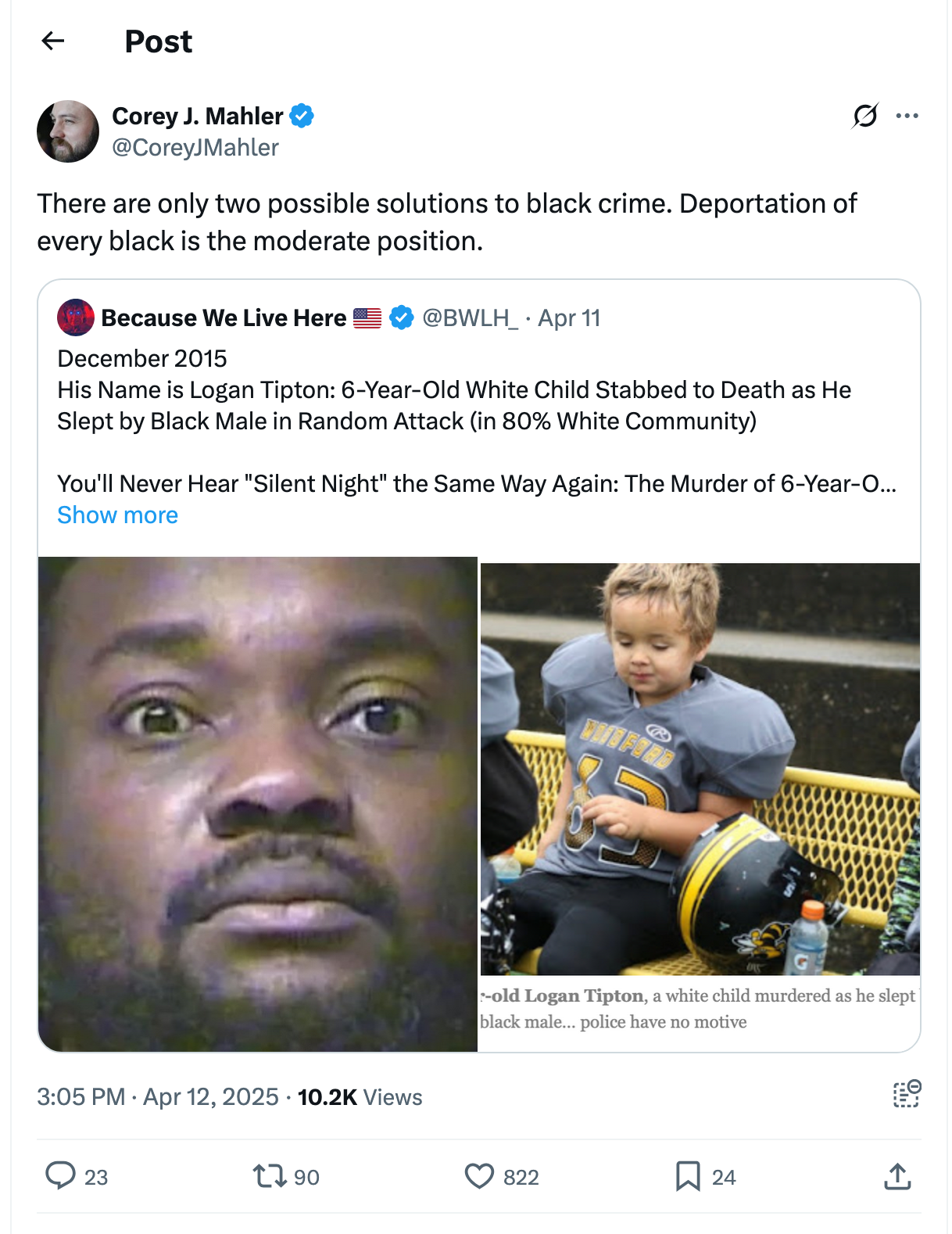 Post [132] by Corey J. Mahler on 04/11/2025