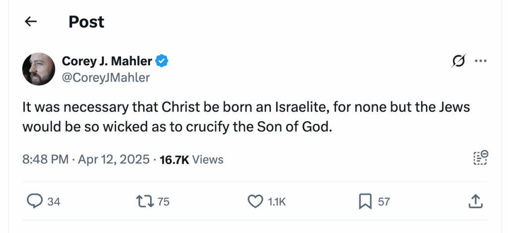 Post [133] by Corey J. Mahler on 04/13/2025